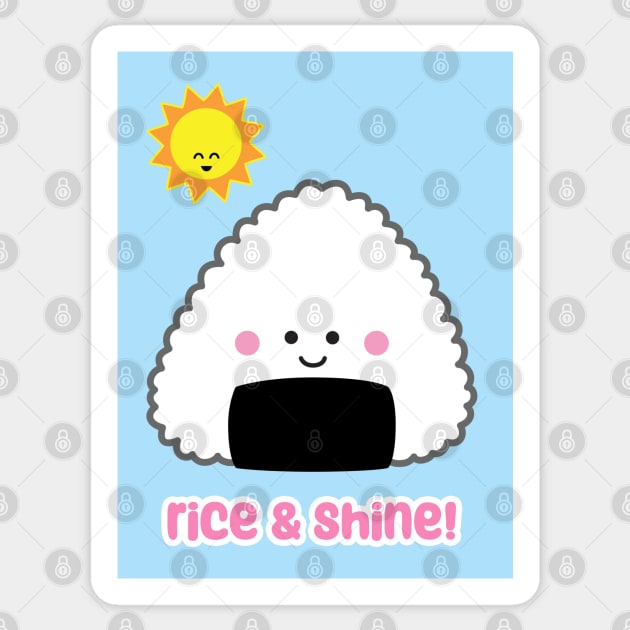 Rice and Shine Onigiri | by queenie's cards Sticker by queenie's cards